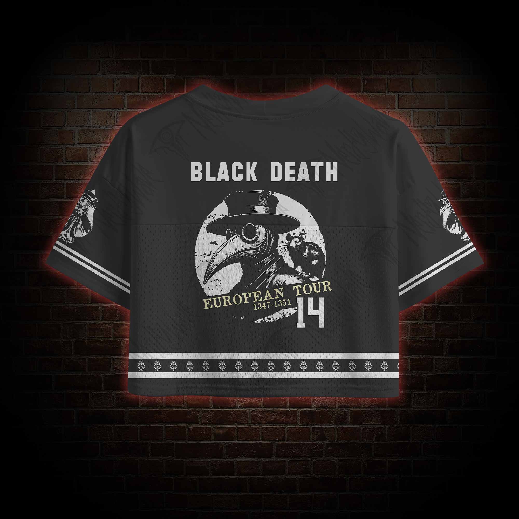 Black Death European Tour Crop Sports Jersey
