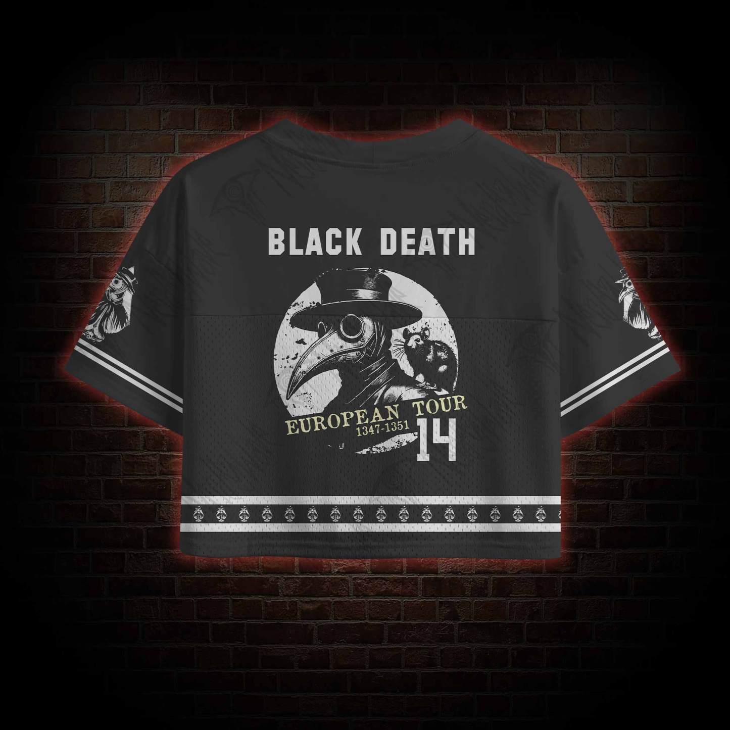 Black Death European Tour Crop Sports Jersey