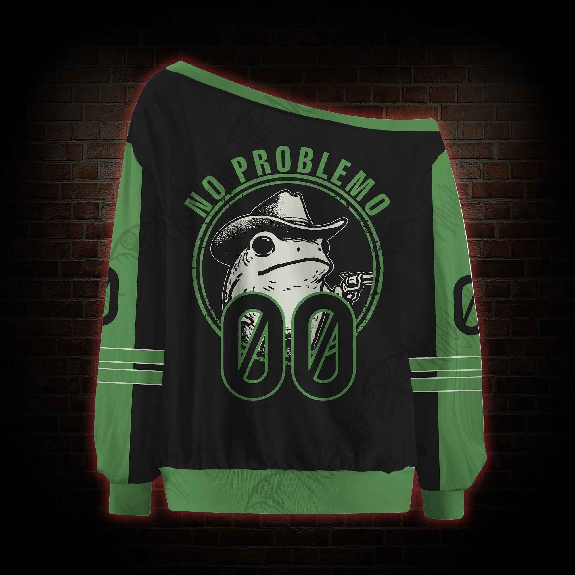  No Problemo Frog Off Shoulder Jersey