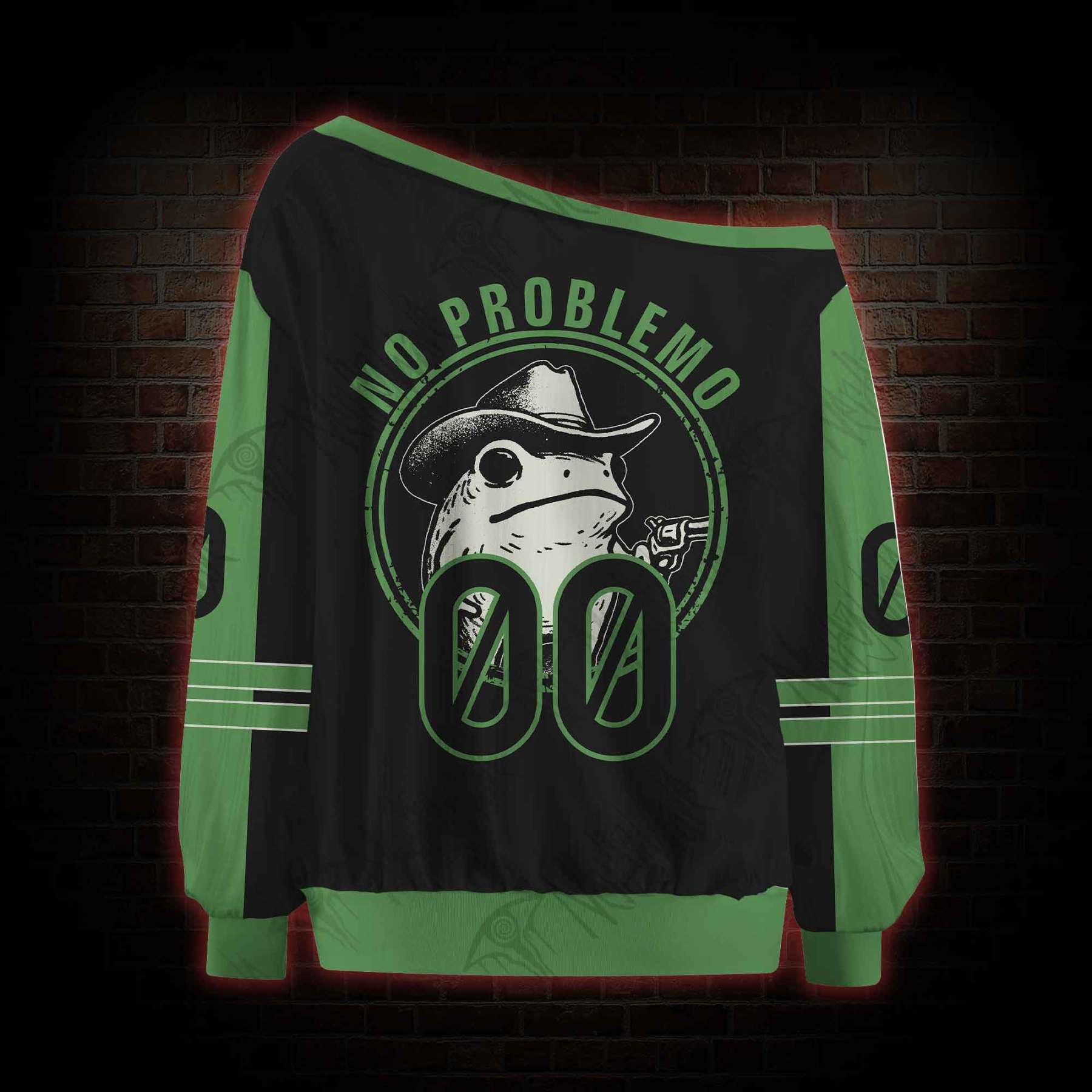  No Problemo Frog Off Shoulder Jersey