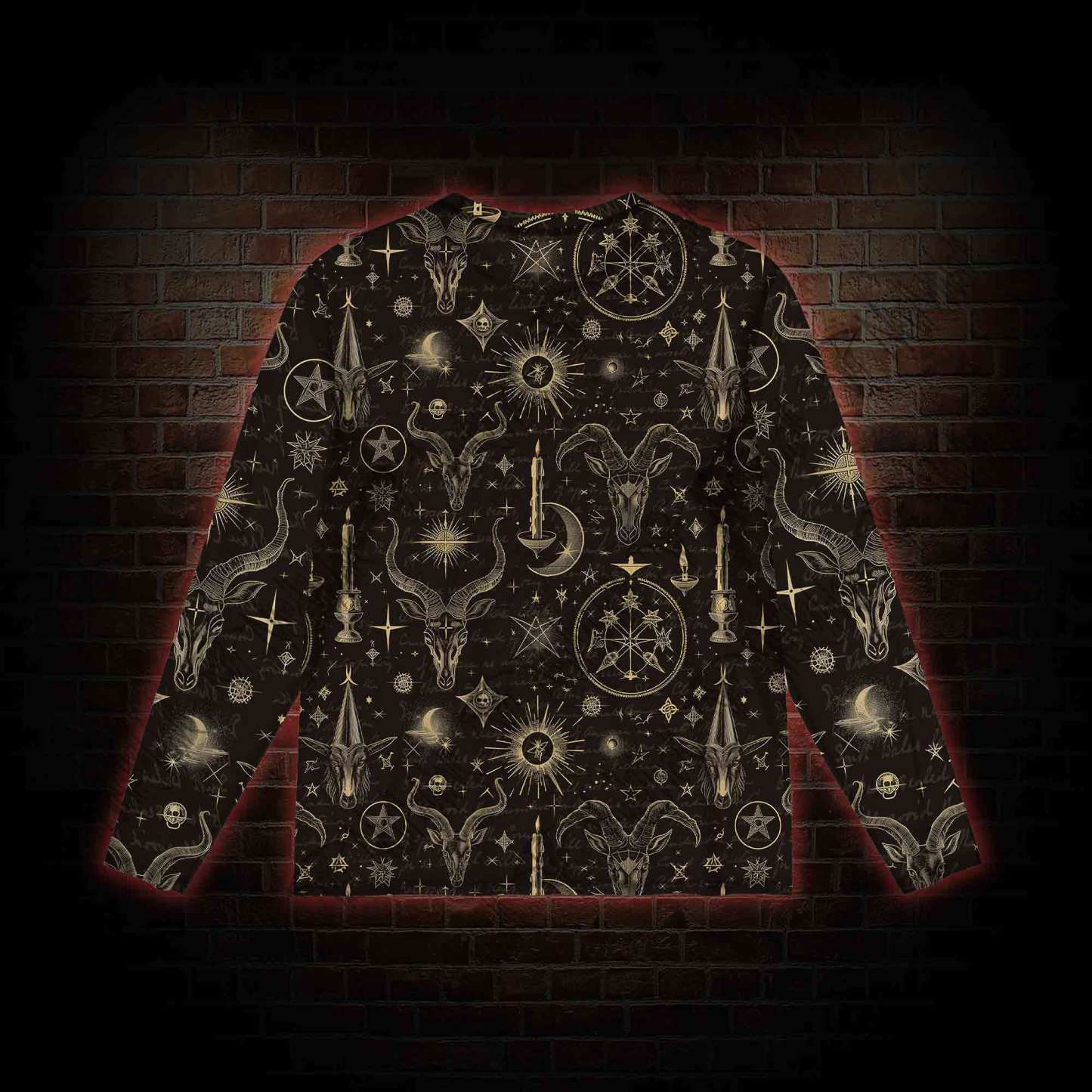 Baphomet Vintage Mesh Long Sleeve Top