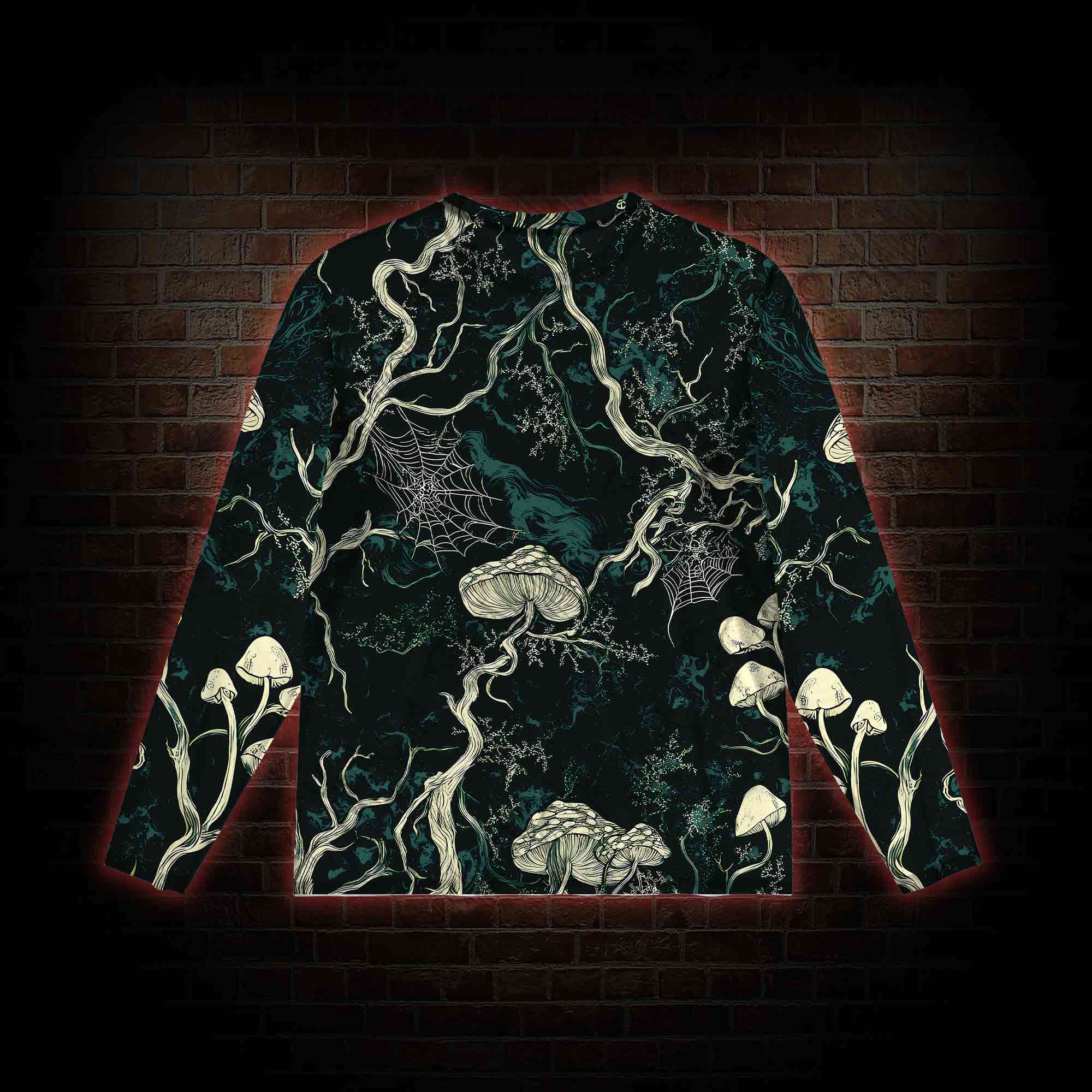 Mysterious Dark Forest Mesh Long Sleeve Top