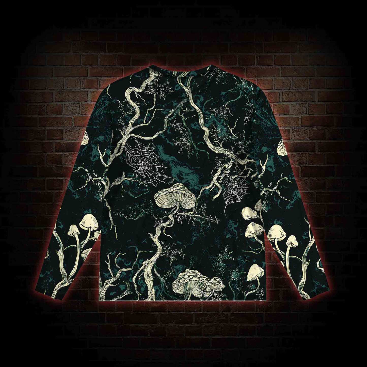 Mysterious Dark Forest Mesh Long Sleeve Top