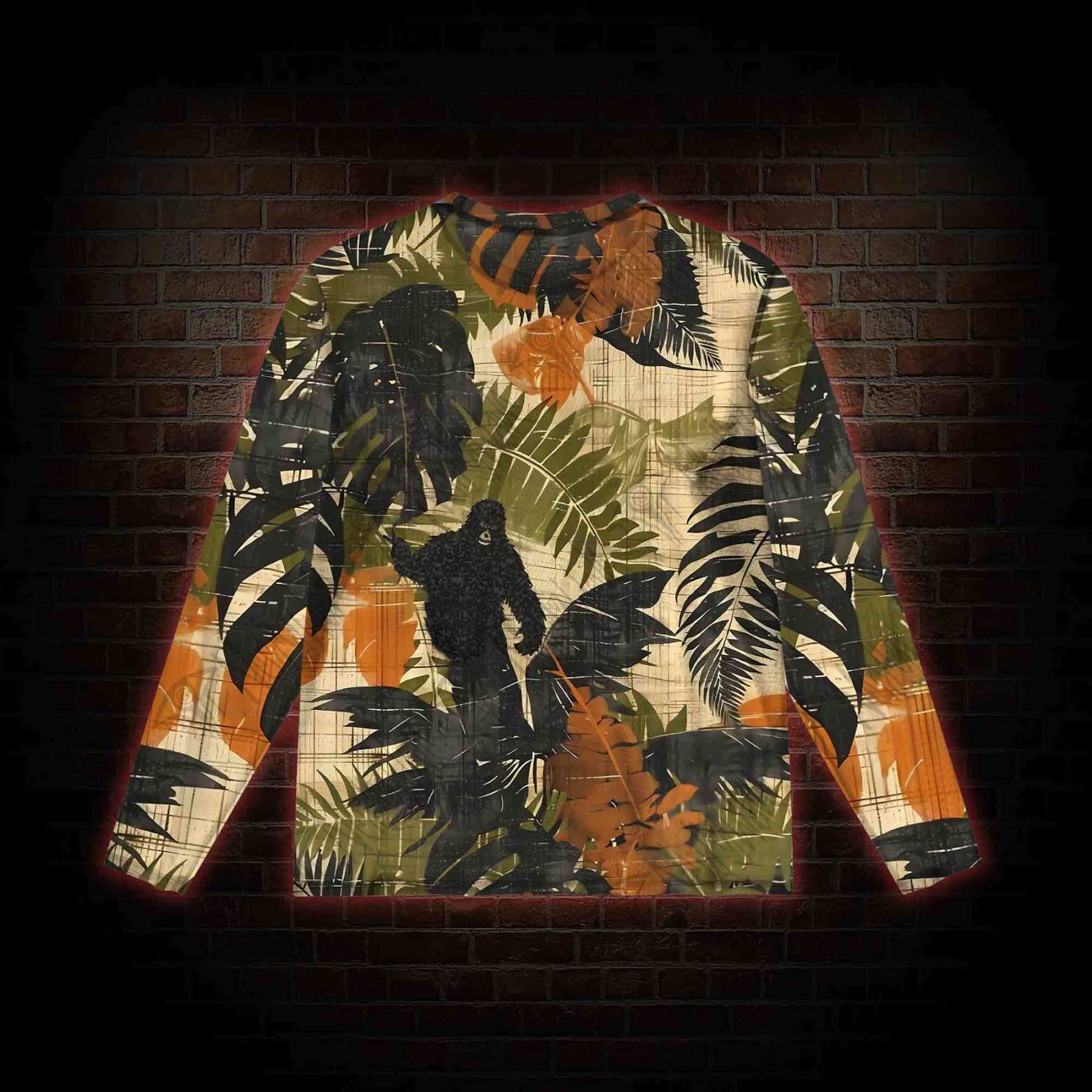 Bigfoot in The Forest Mesh Long Sleeve Top