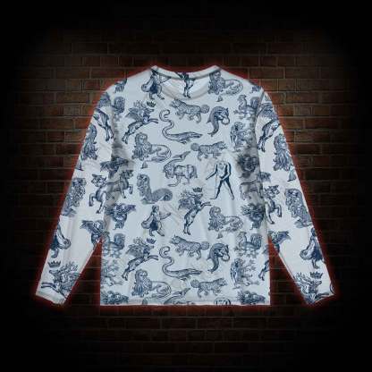 Medieval Monster Mesh Long Sleeve Top