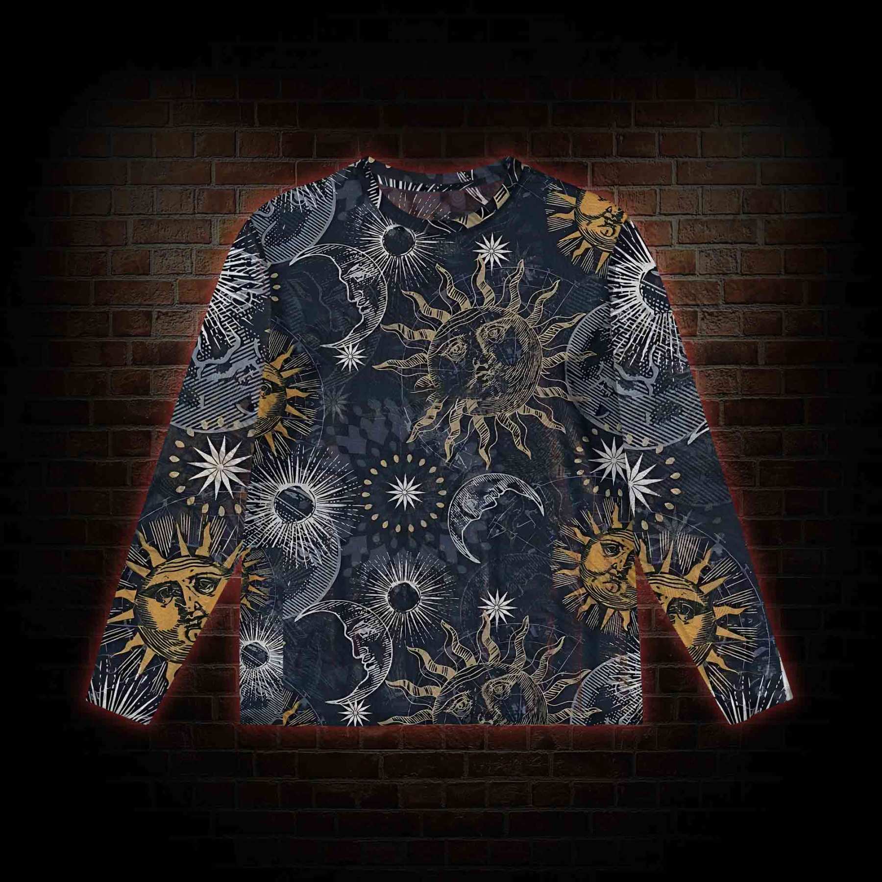 Astrology Mesh Long Sleeve Top