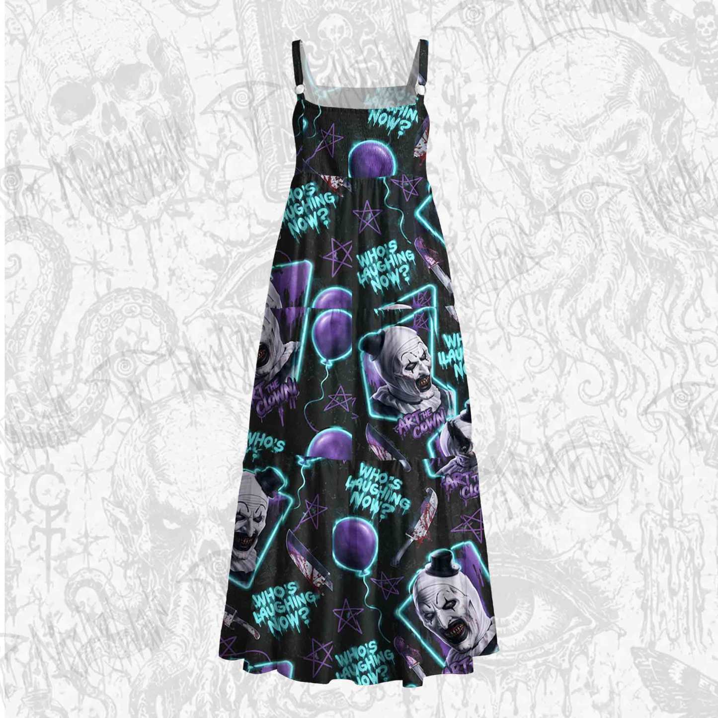 Horror Who's Laughing Now? Wide Straps Maxi Dress