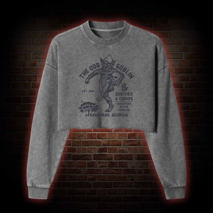 The Odd Goblin Washed Cropped Sweatshirts