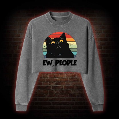 Ew People Washed Cropped Sweatshirts