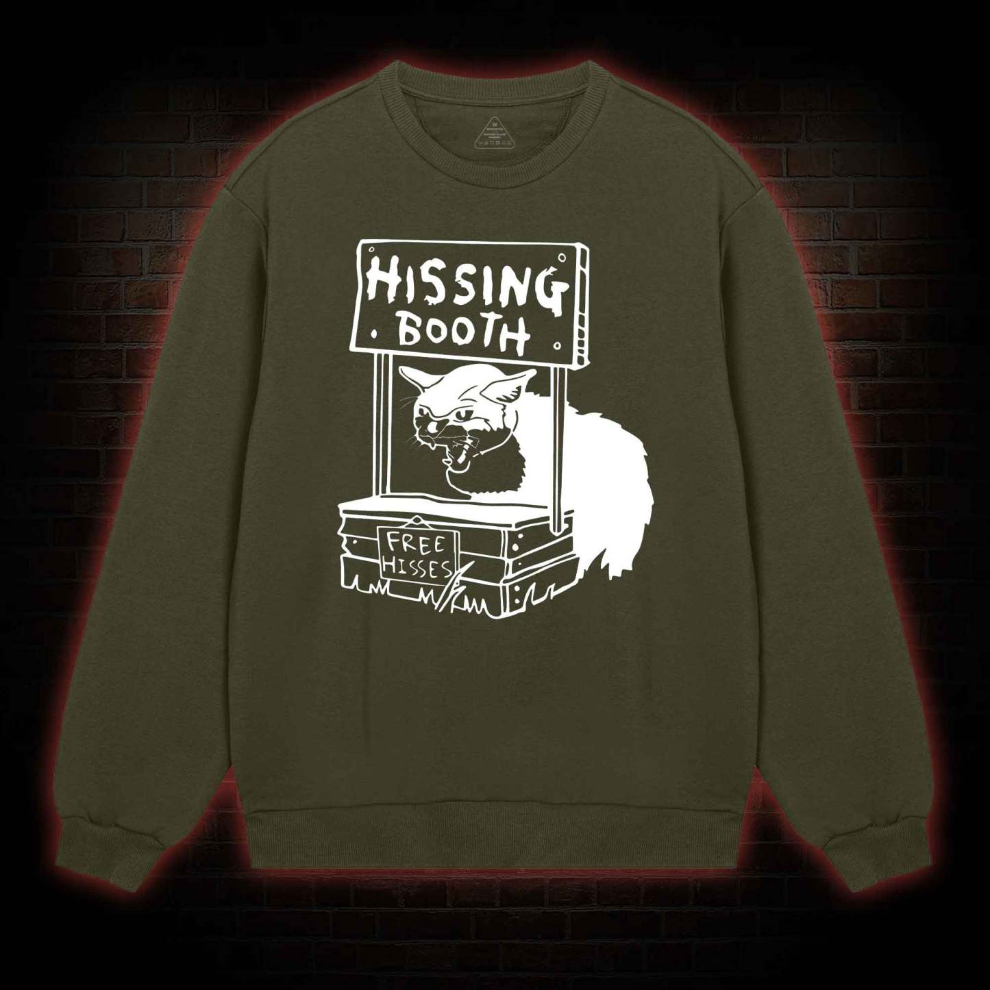 Cat Hissing Booth Sweatshirt