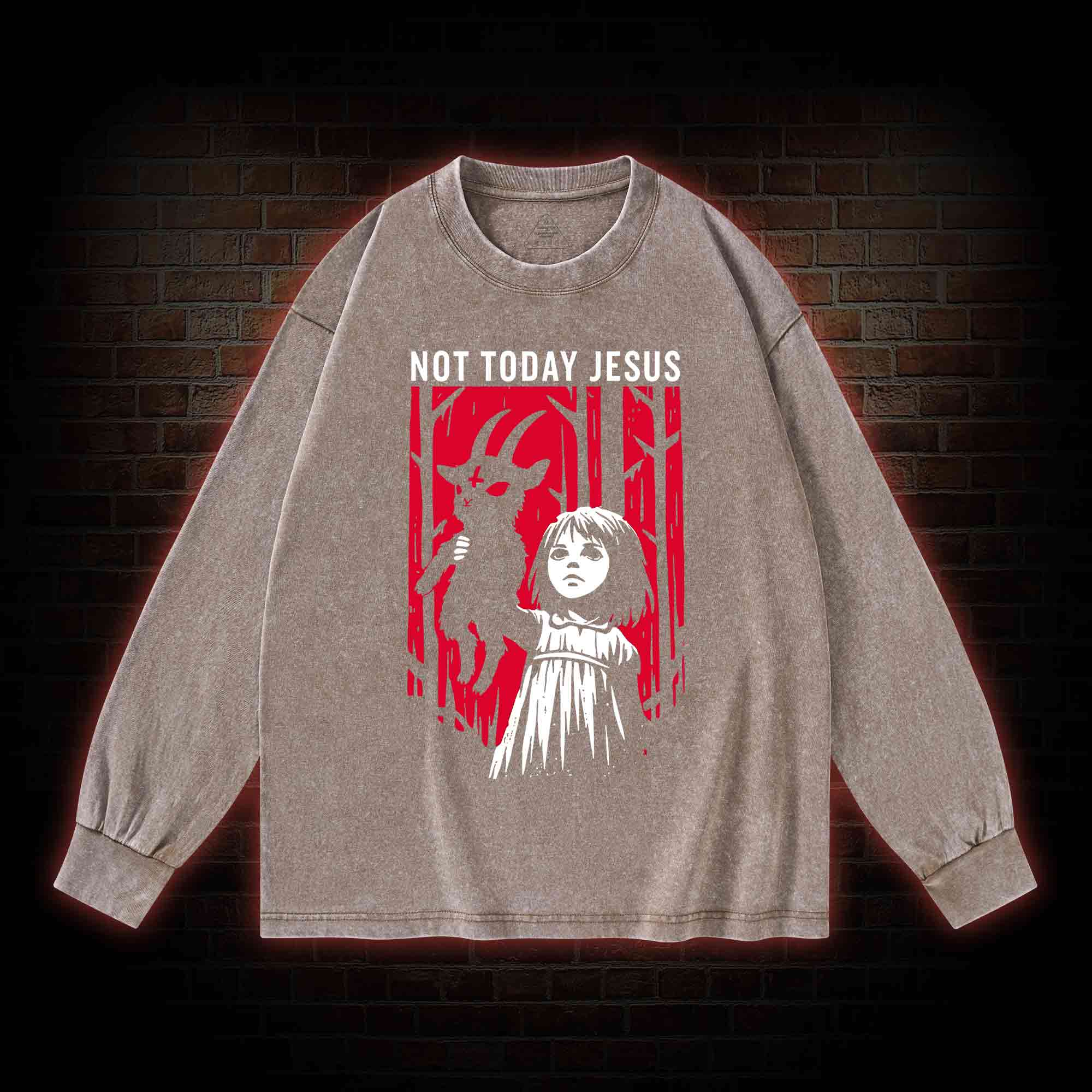 Not Today Jesus Washed Long-Sleeve T-shirt