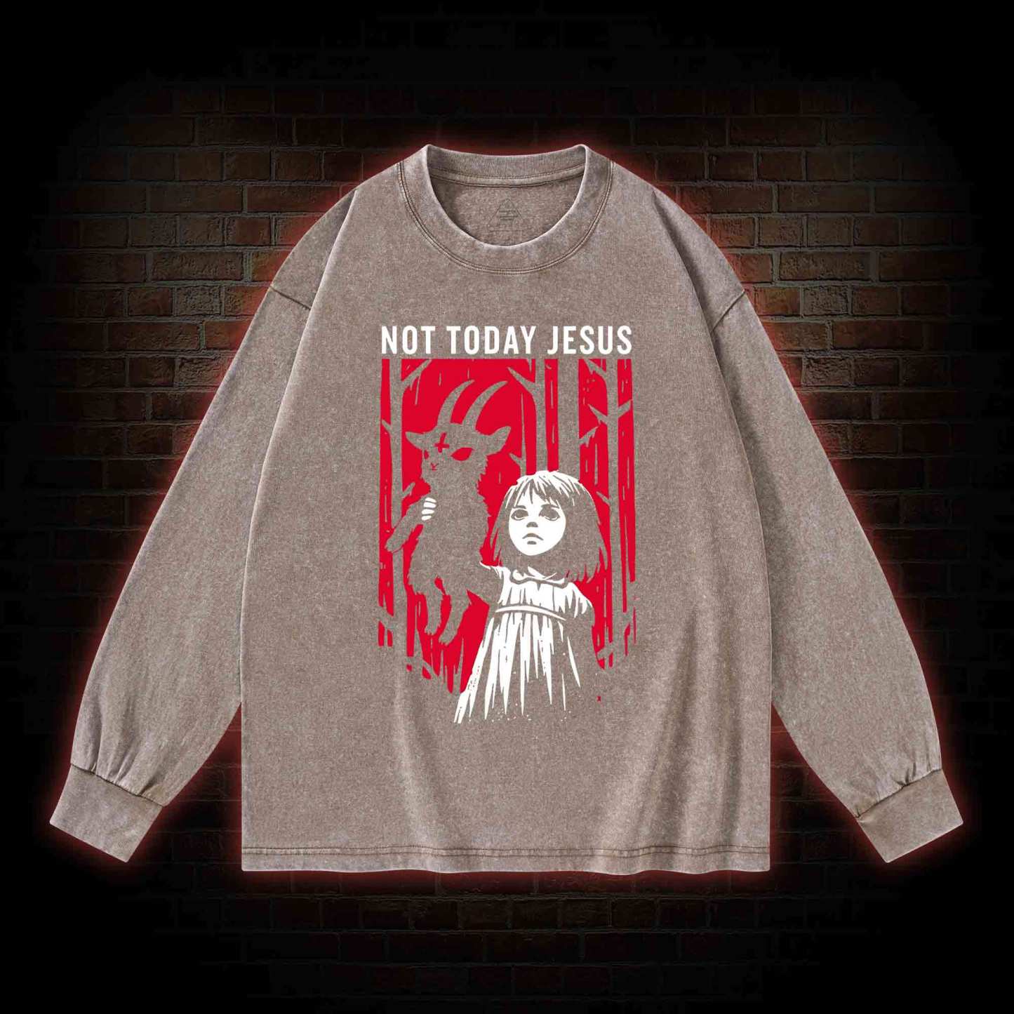 Not Today Jesus Washed Long-Sleeve T-shirt