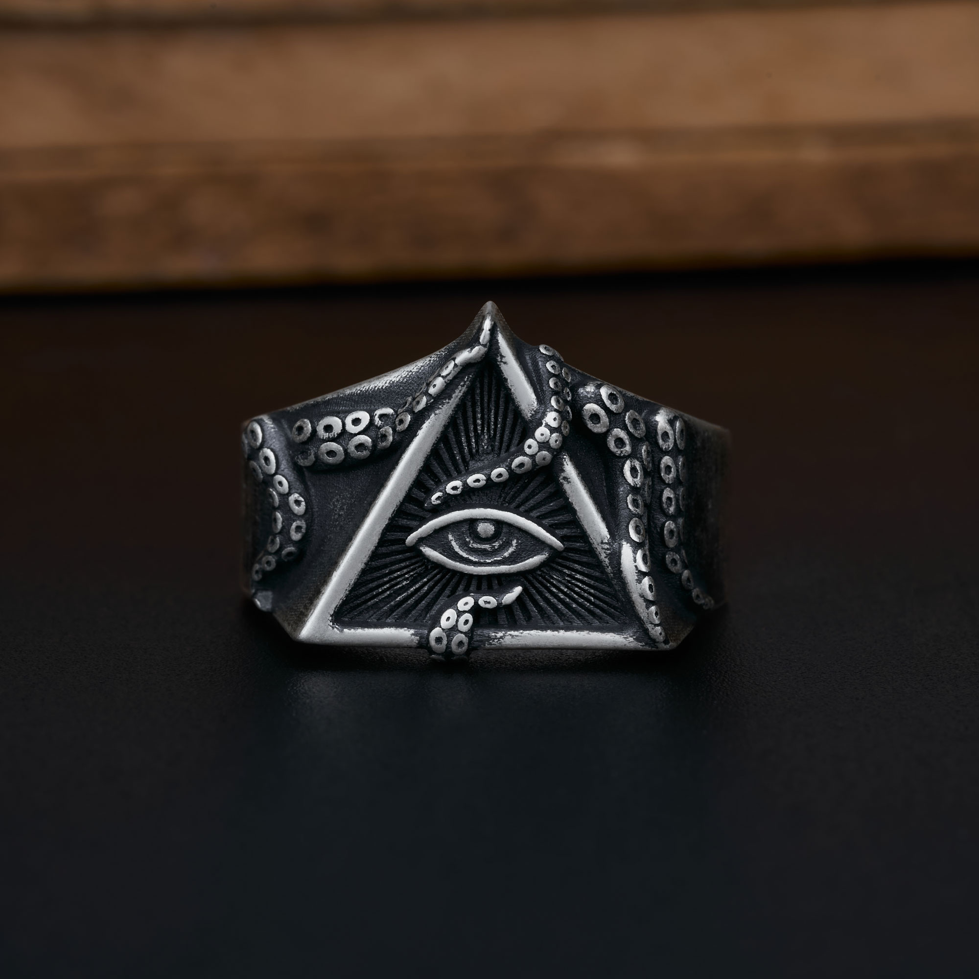 Eye of Cthulhu Sterling Silver Ring