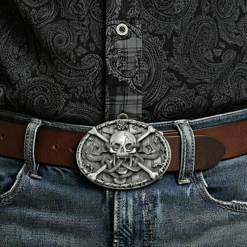 Horned Skull Belt buckle