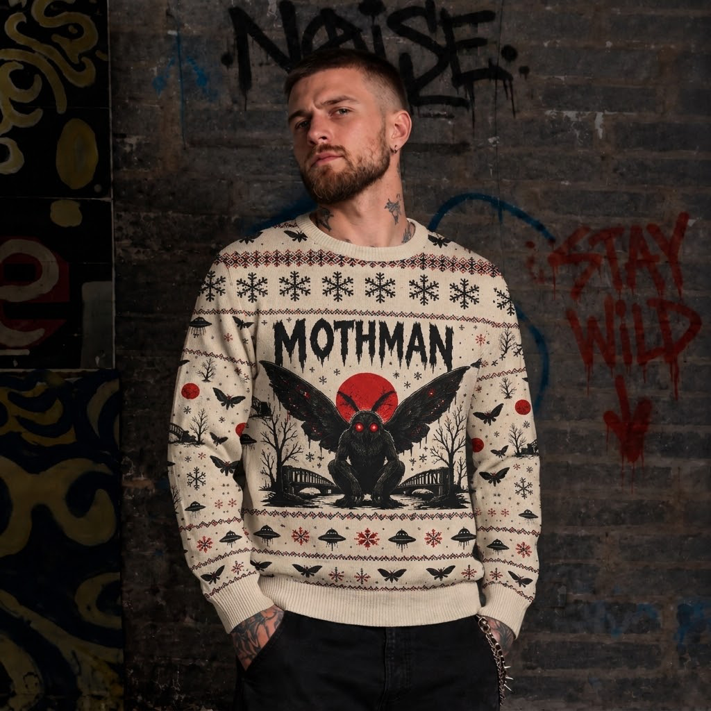 Mothman Cryptid Ugly Sweatshirts
