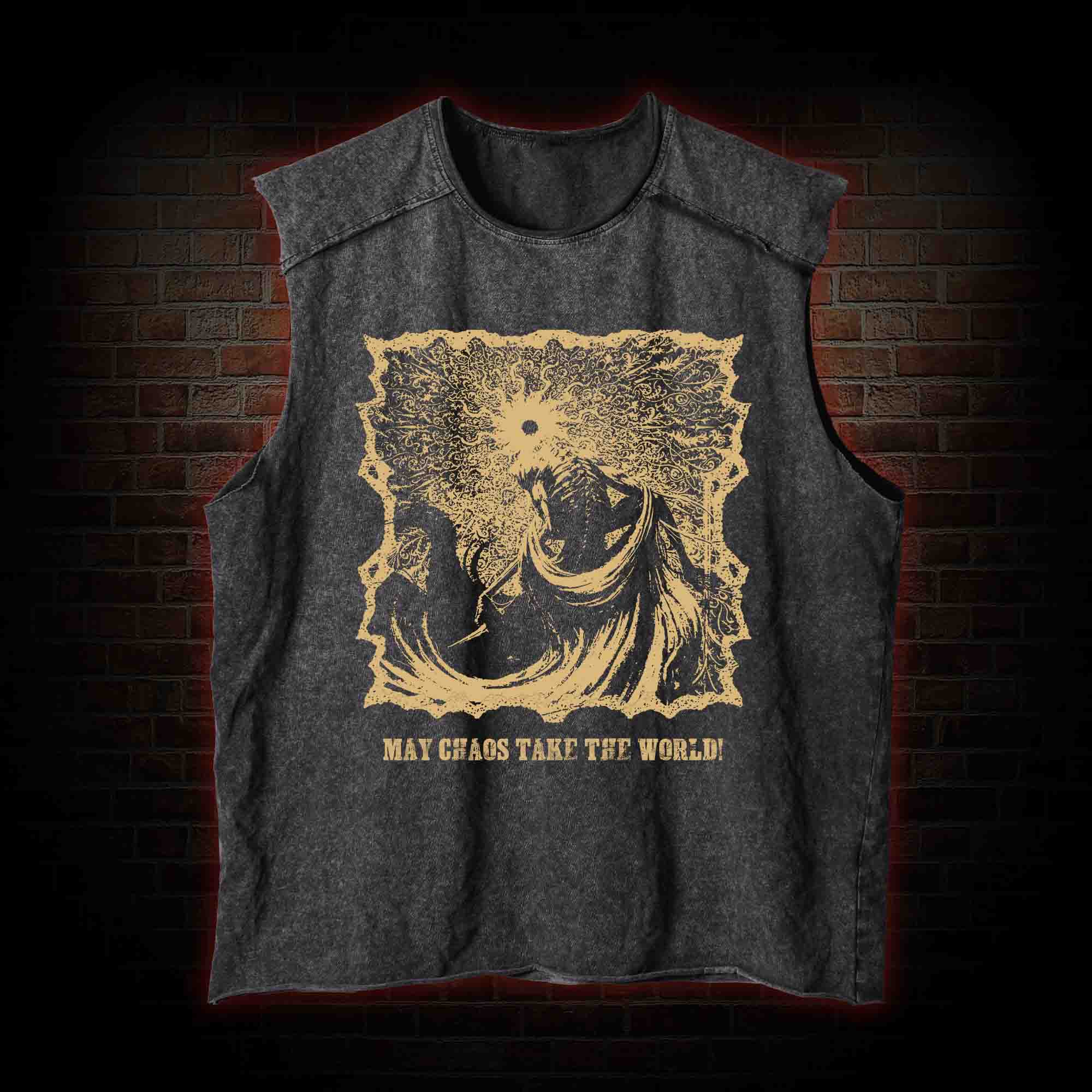 May Chaos Take The World Vintage Washed Tank Top