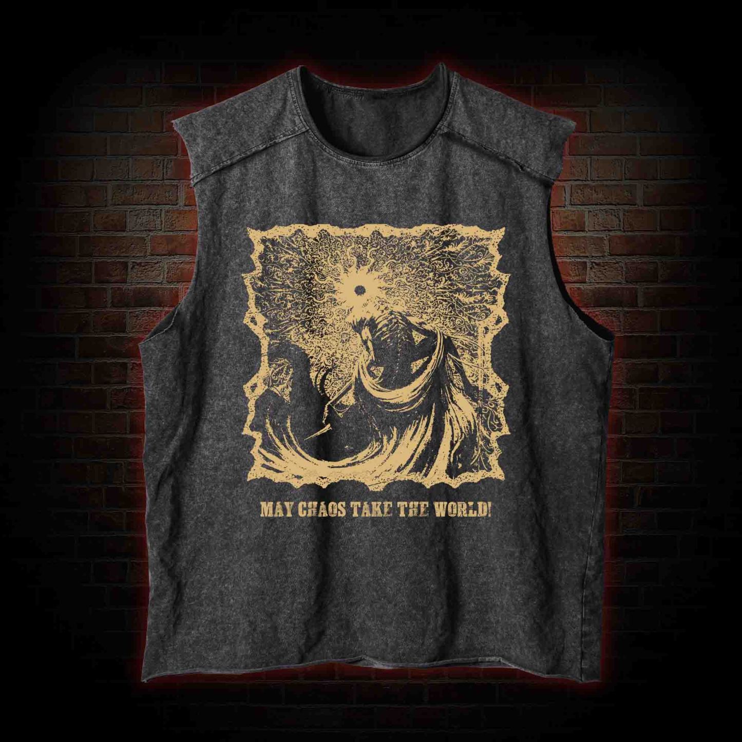 May Chaos Take The World Vintage Washed Tank Top