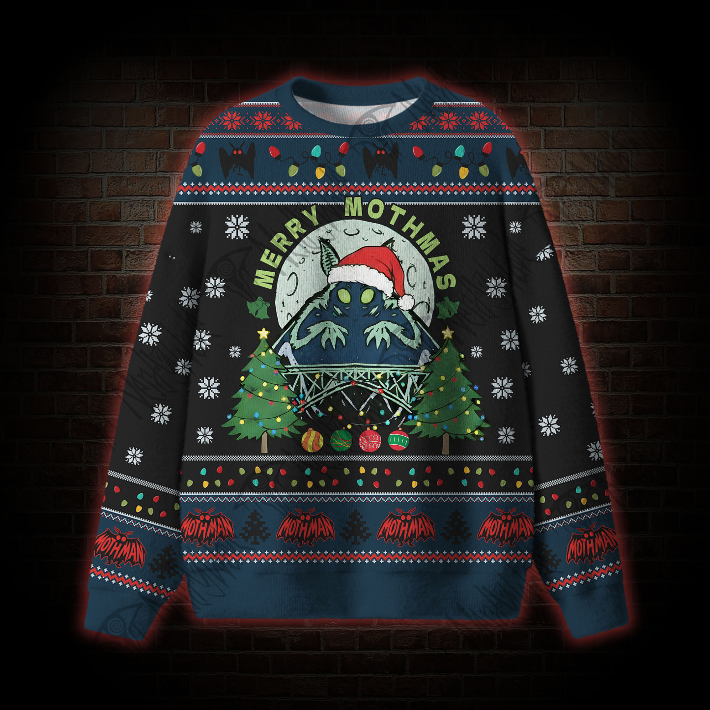 Merry Mothmas Ugly Sweatshirts