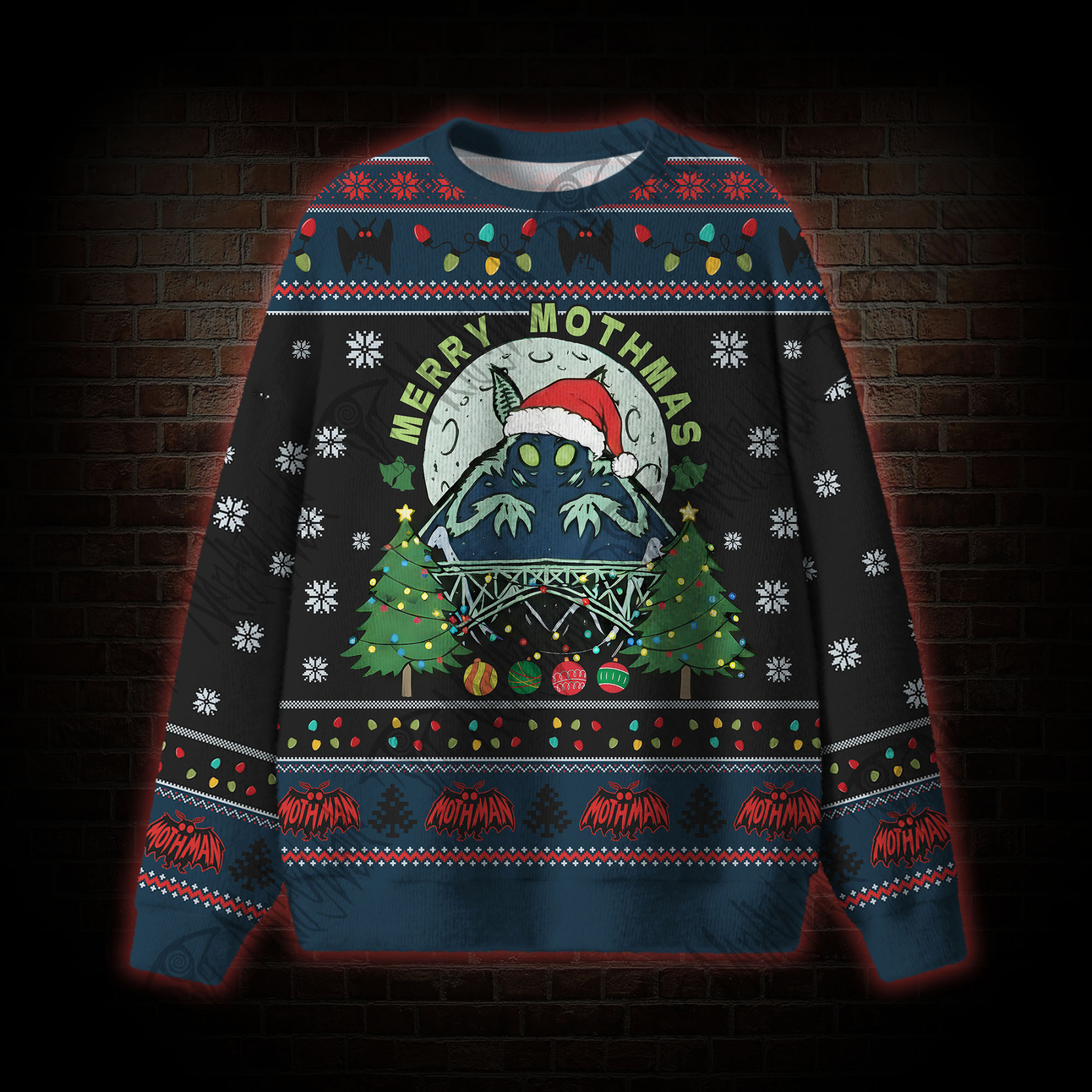 Merry Mothmas Ugly Sweatshirts