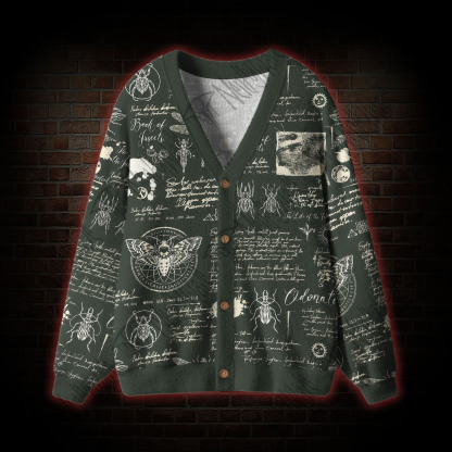 Retro Insects Cardigan Sweater