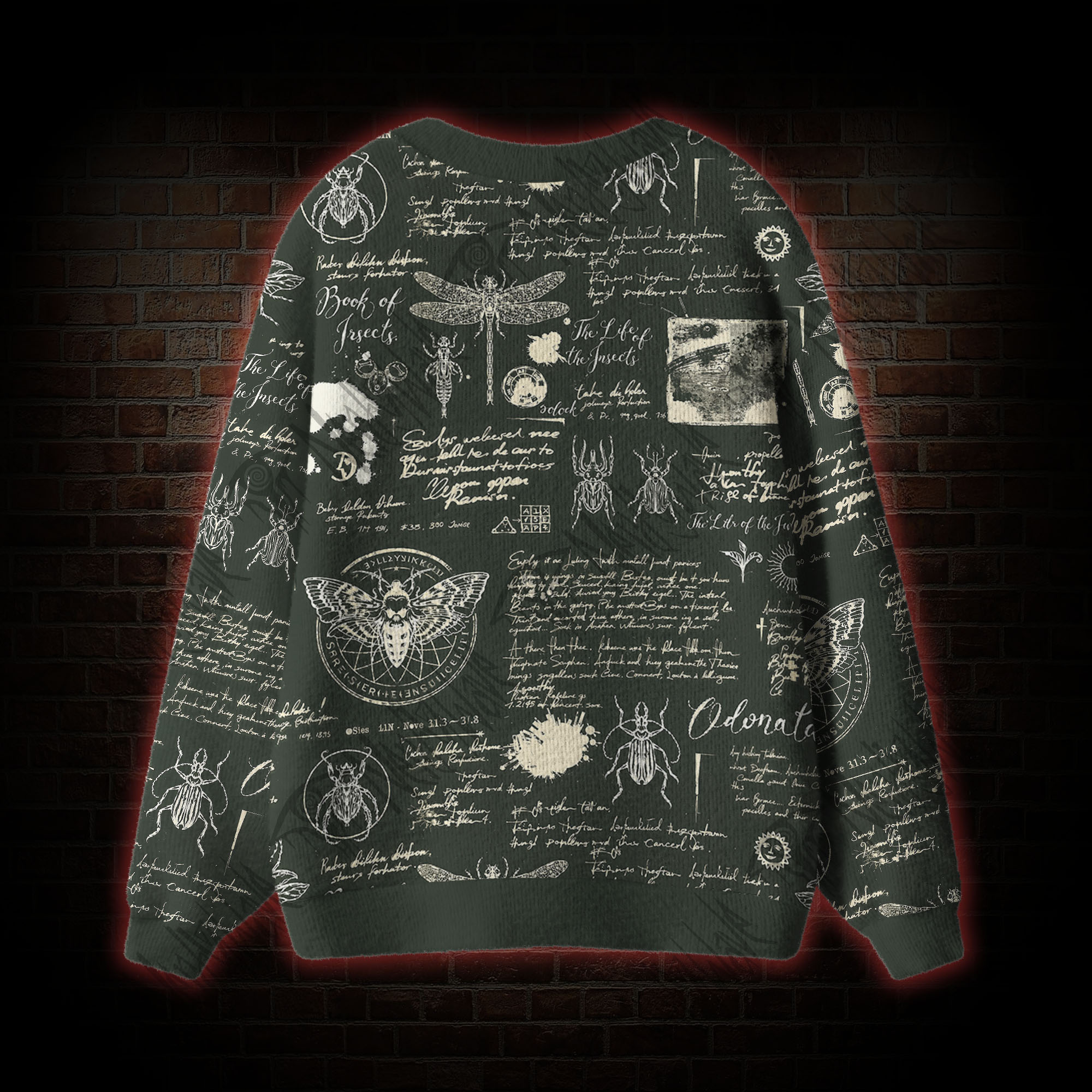 Retro Insects Cardigan Sweater
