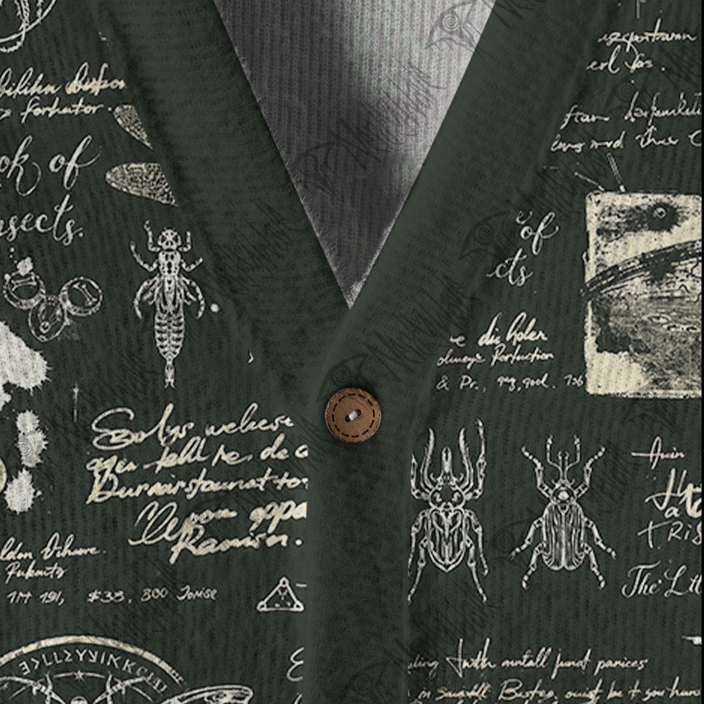 Retro Insects Cardigan Sweater