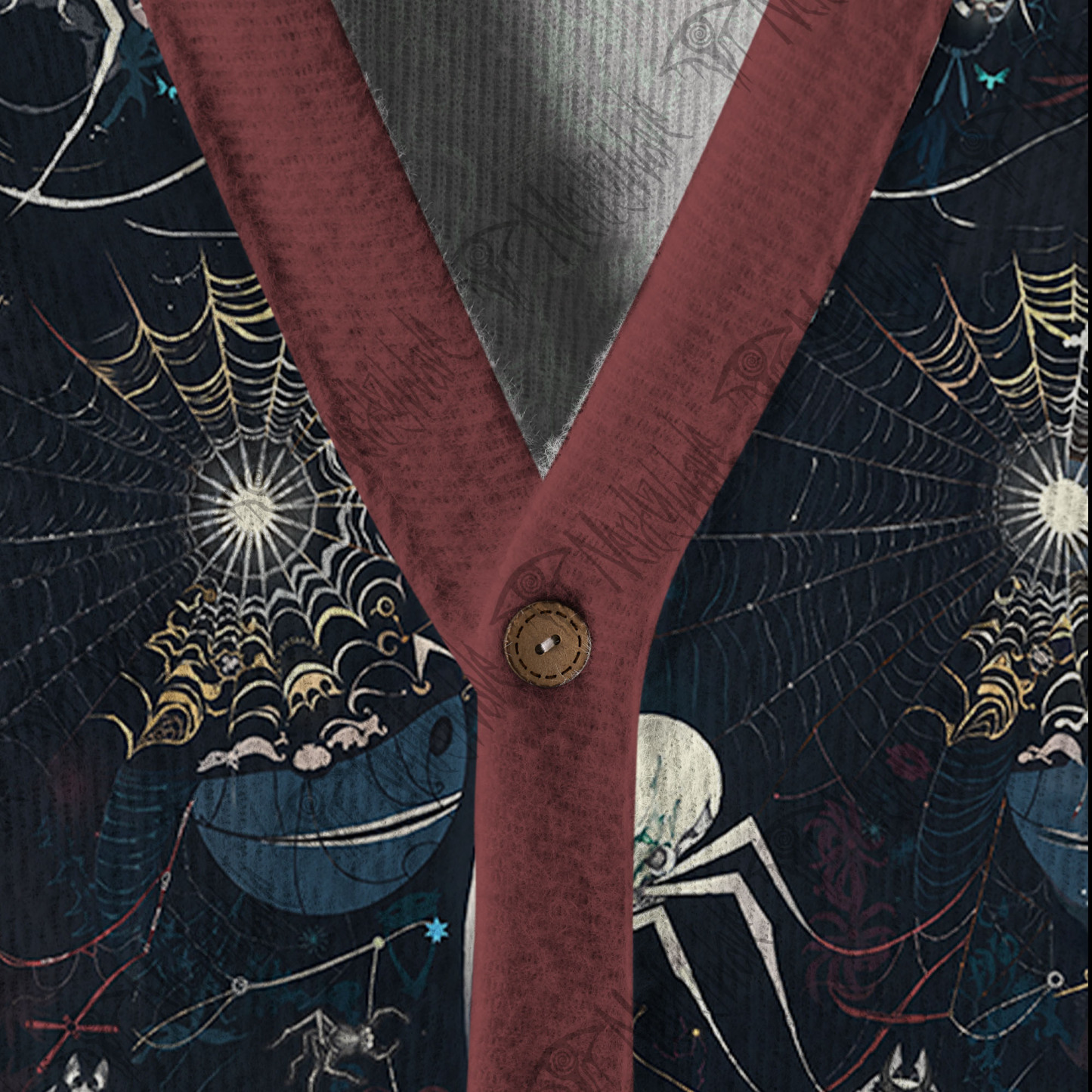 Shadowy Spiders Cardigan Sweater