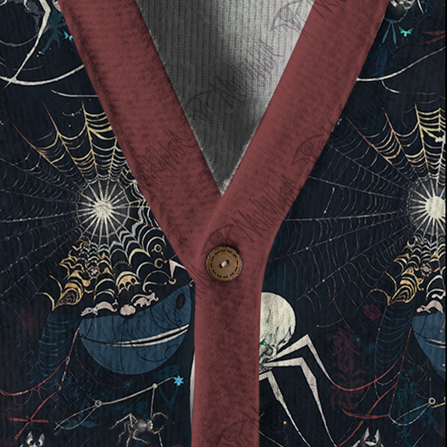 Shadowy Spiders Cardigan Sweater