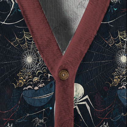Shadowy Spiders Cardigan Sweater