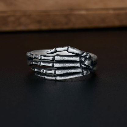 Hand Bones Sterling Silver Ring