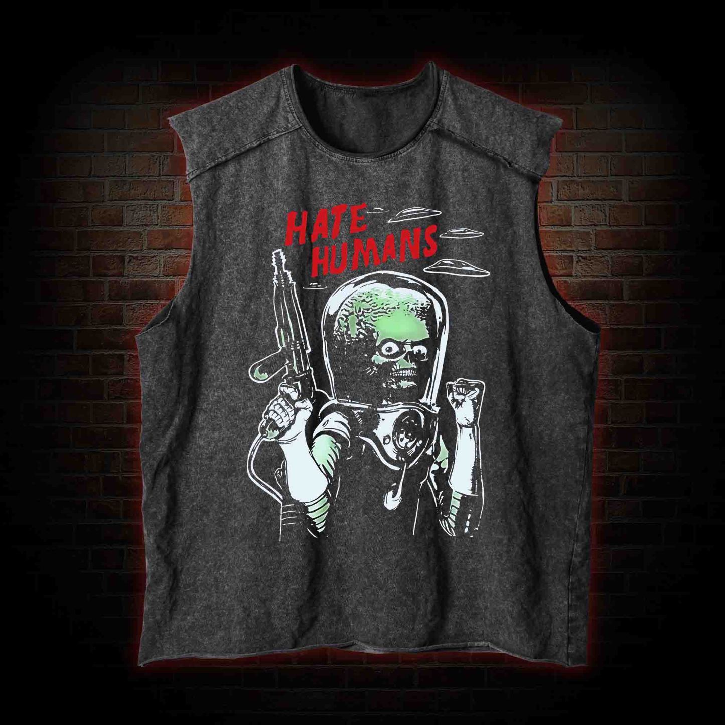 Hate Humans Vintage Washed Tank Top