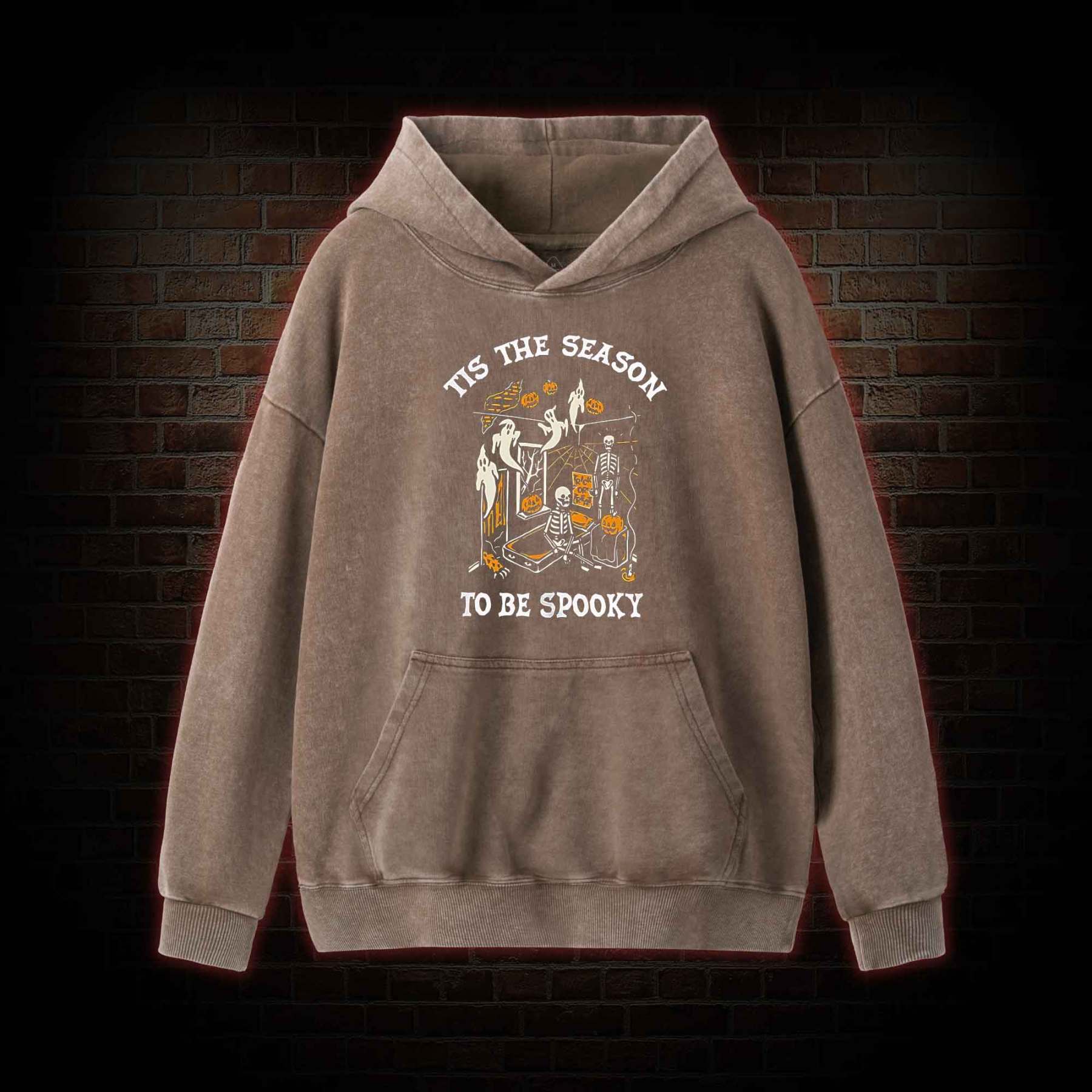 Tis The Season to be Spook Washed Hoodie