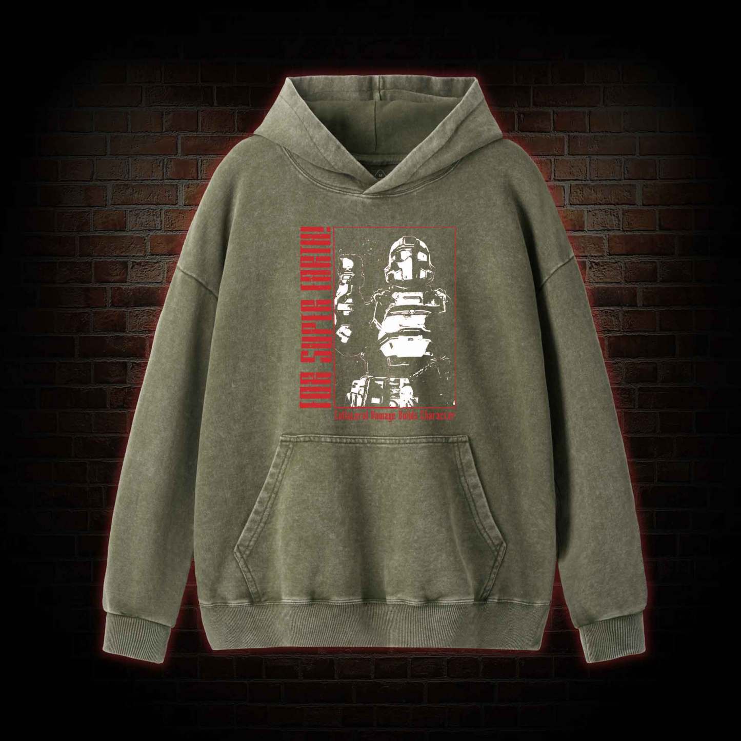 Tactical Star Soldier Washed Hoodie