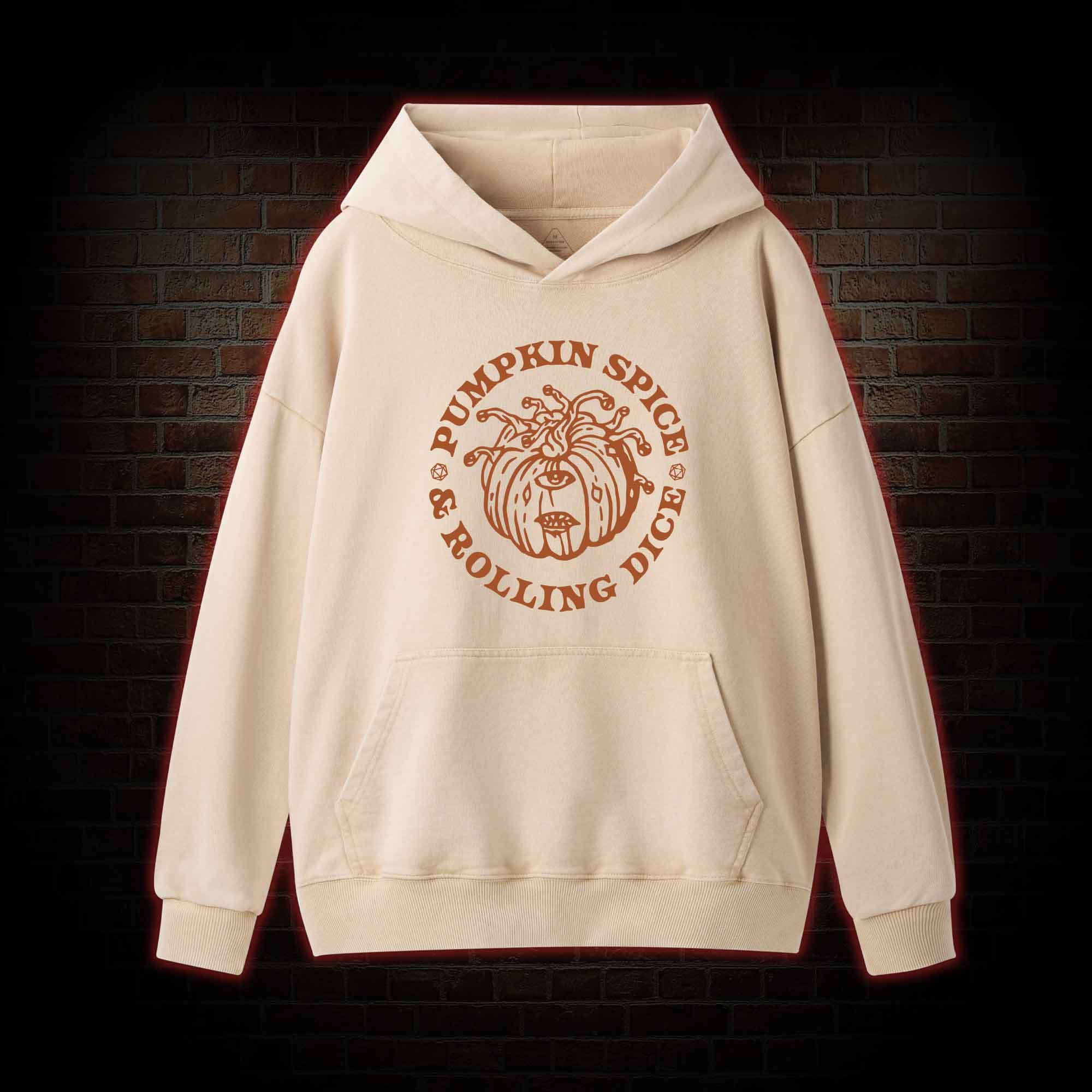 Pumpkin Spice and Rolling Dice Washed Hoodie