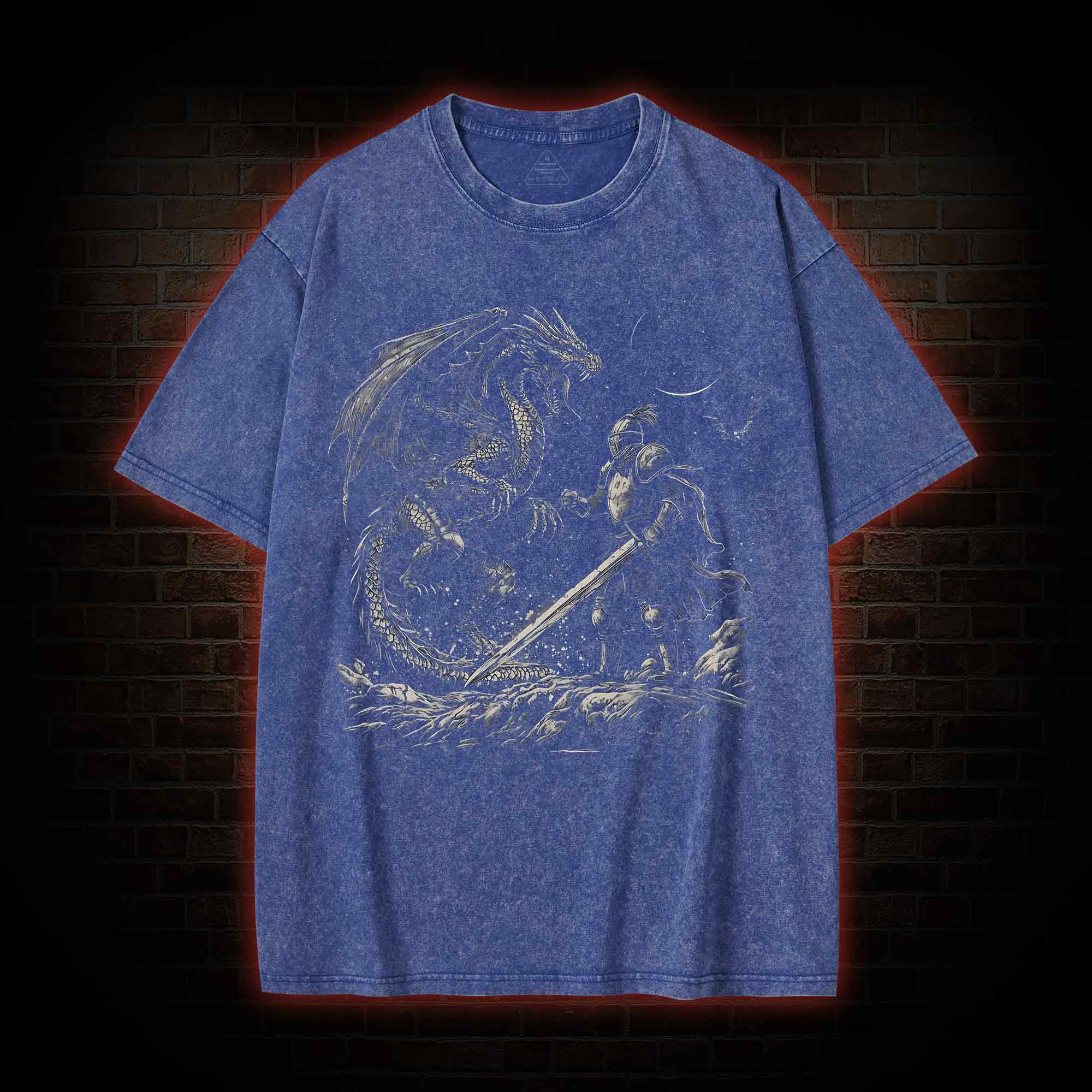 Dragon and Knight Washed T-shirt