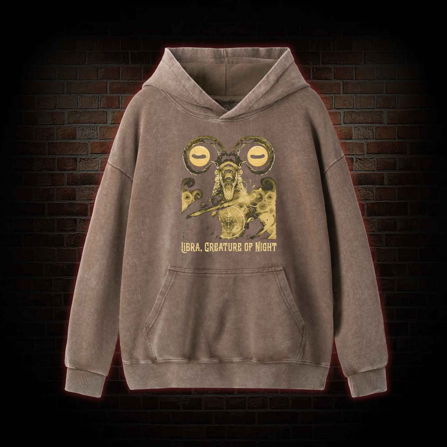 Creature of Night Washed Hoodie