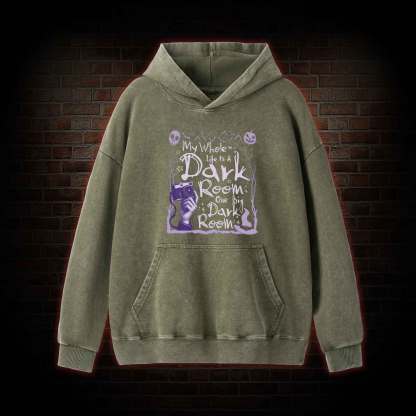My Whole Life is A Dark Room Washed Hoodie
