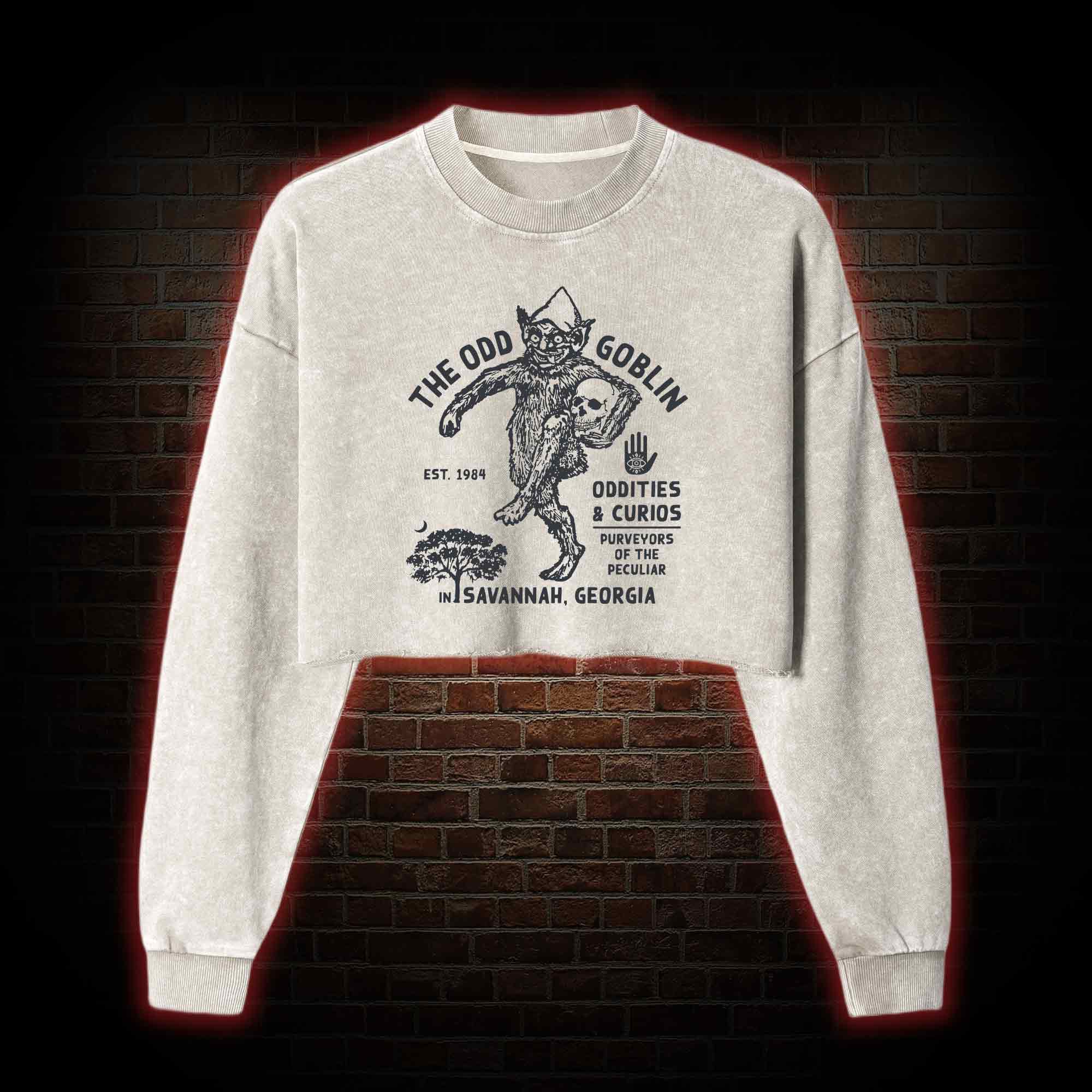 The Odd Goblin Washed Cropped Sweatshirts