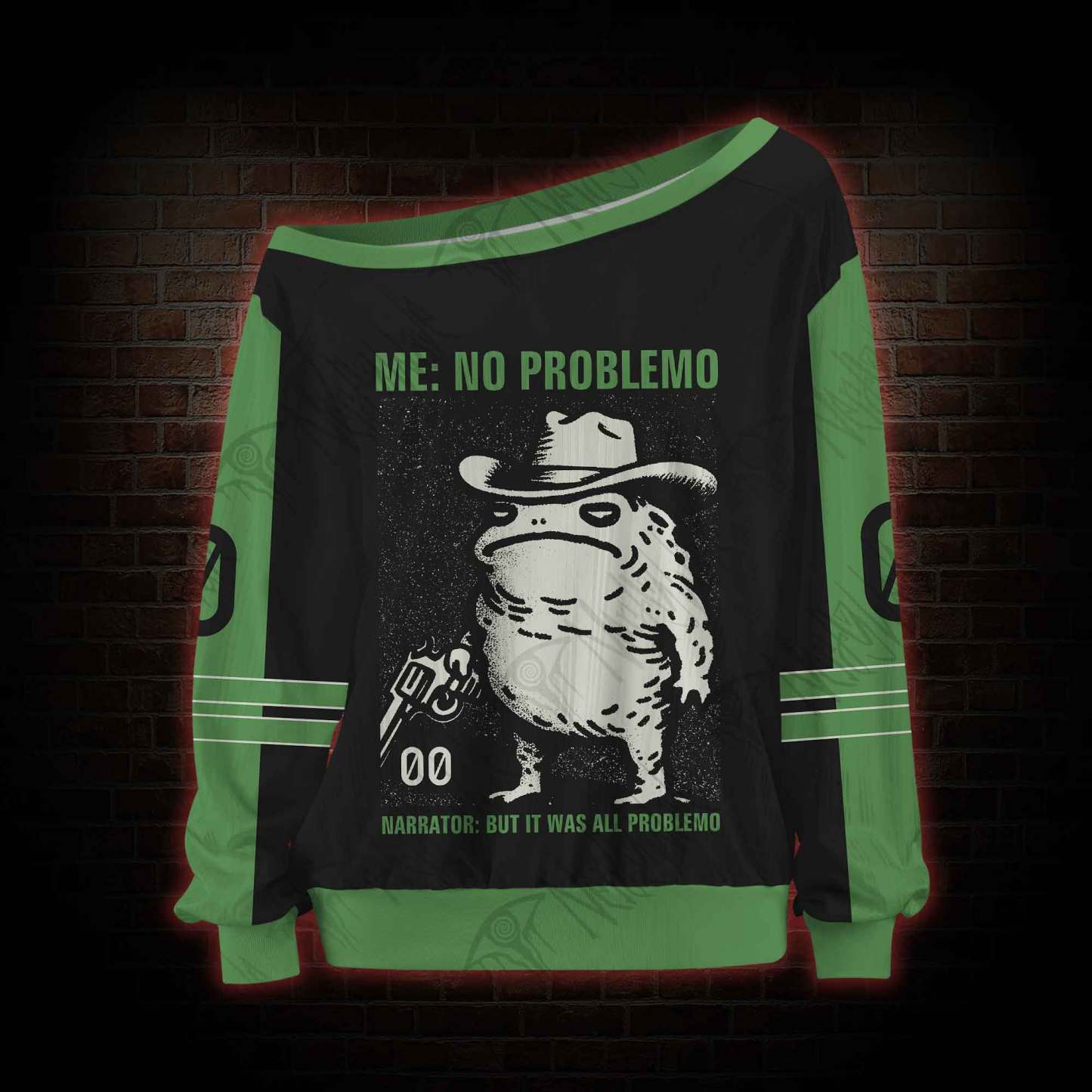  No Problemo Frog Off Shoulder Jersey