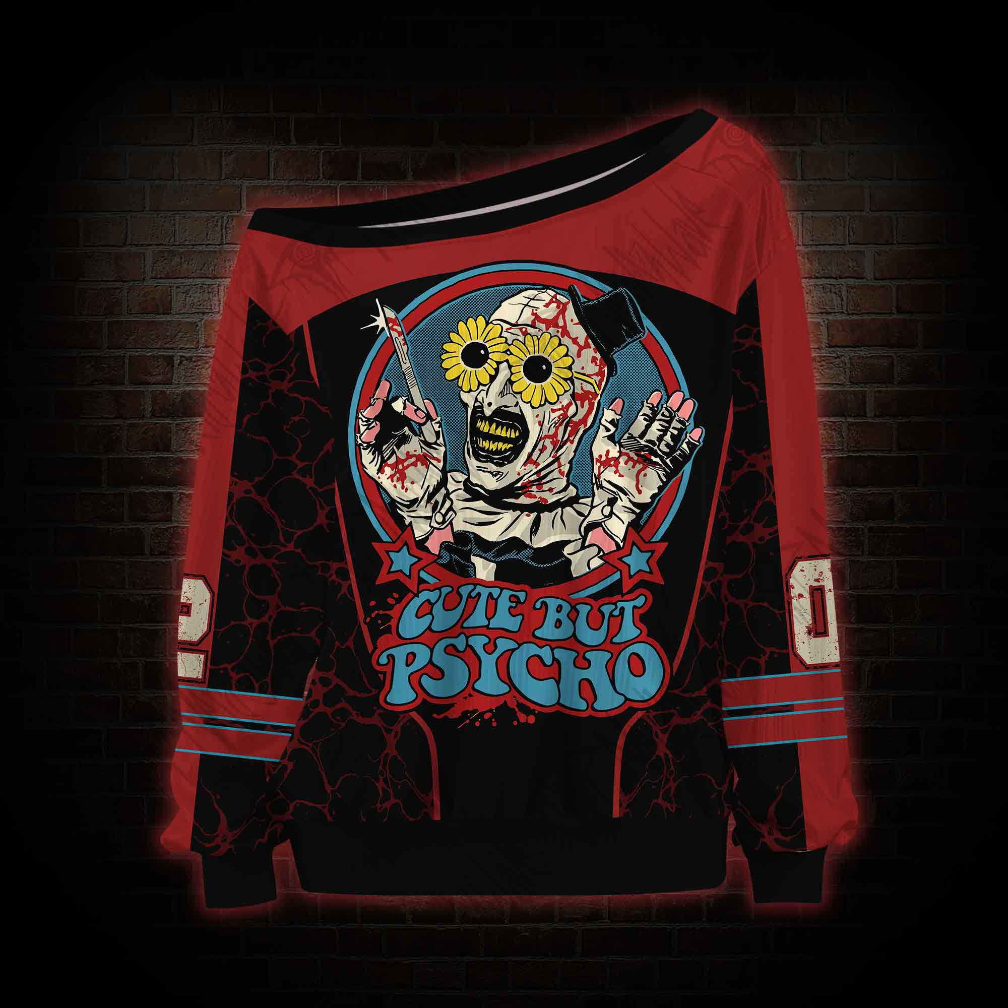 Cute But Psycho Off Shoulder Jersey