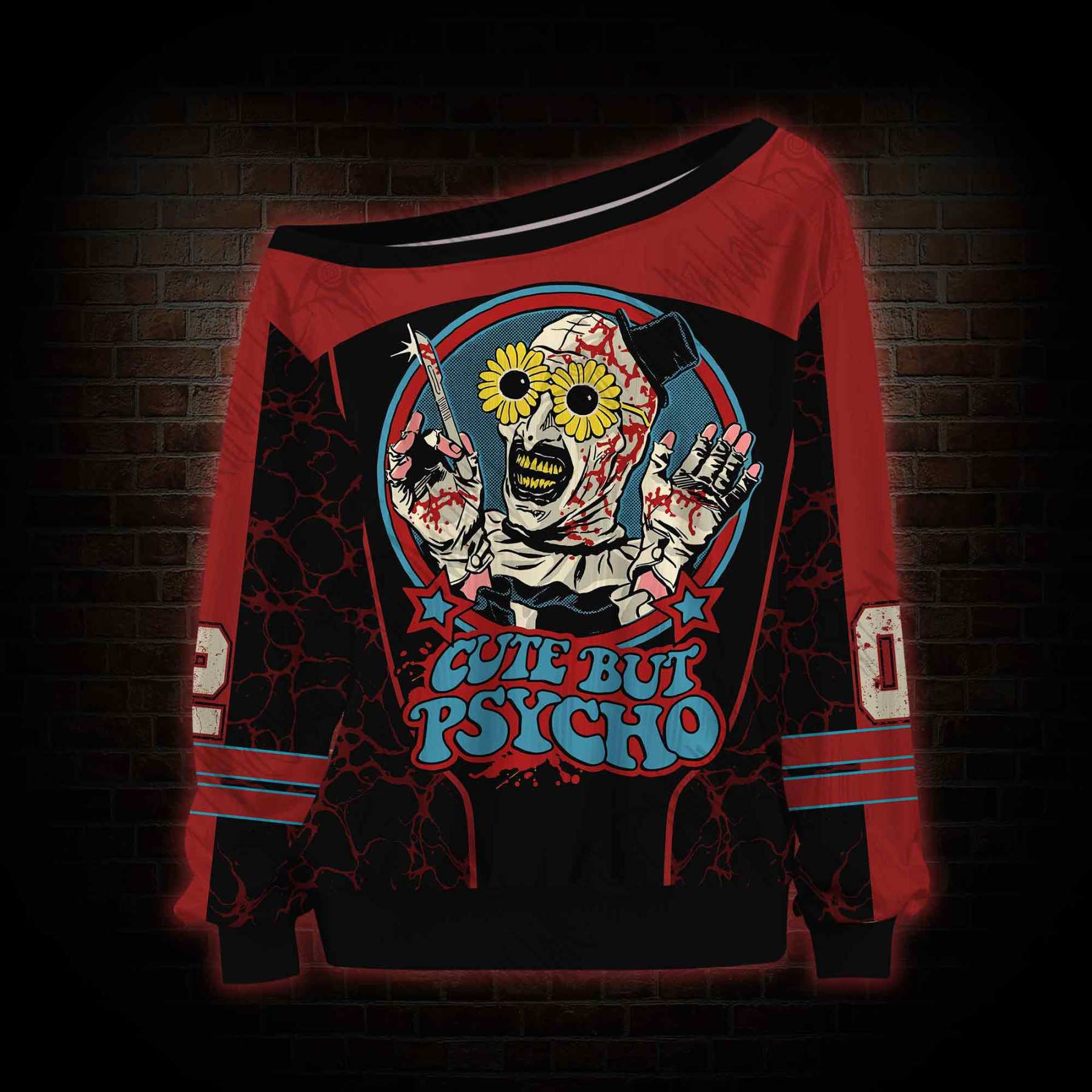 Cute But Psycho Off Shoulder Jersey