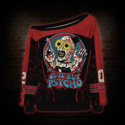 Cute But Psycho Off Shoulder Jersey