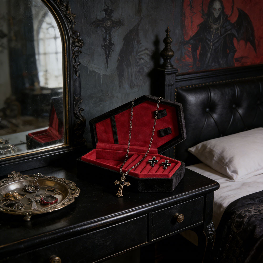 Until Death Coffin-shaped Jewelry Box