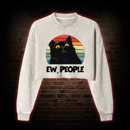 Ew People Washed Cropped Sweatshirts