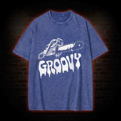 Groovy Chainsaw Washed T-shirt
