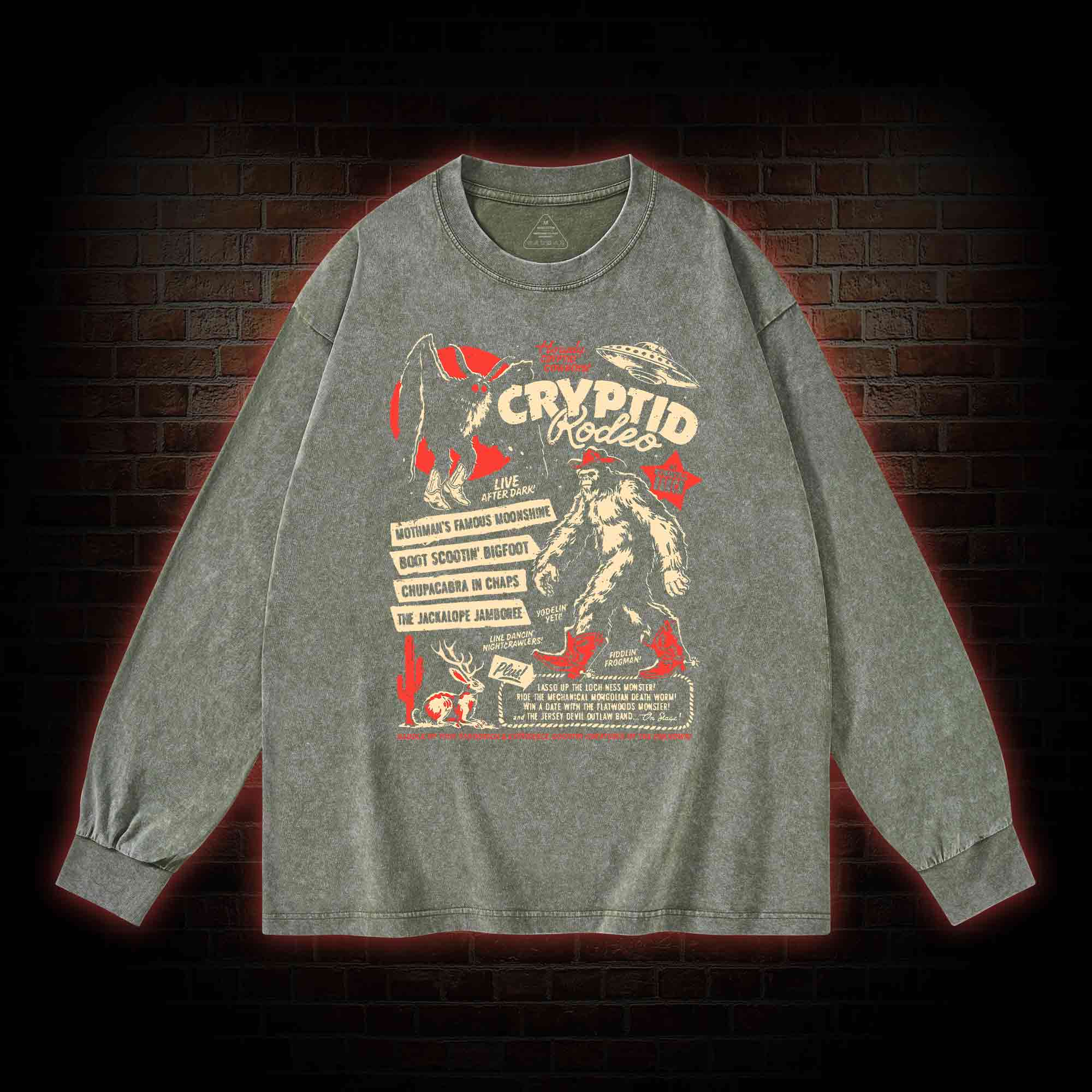 Cryptid Rodeo Washed Long-Sleeve T-shirt