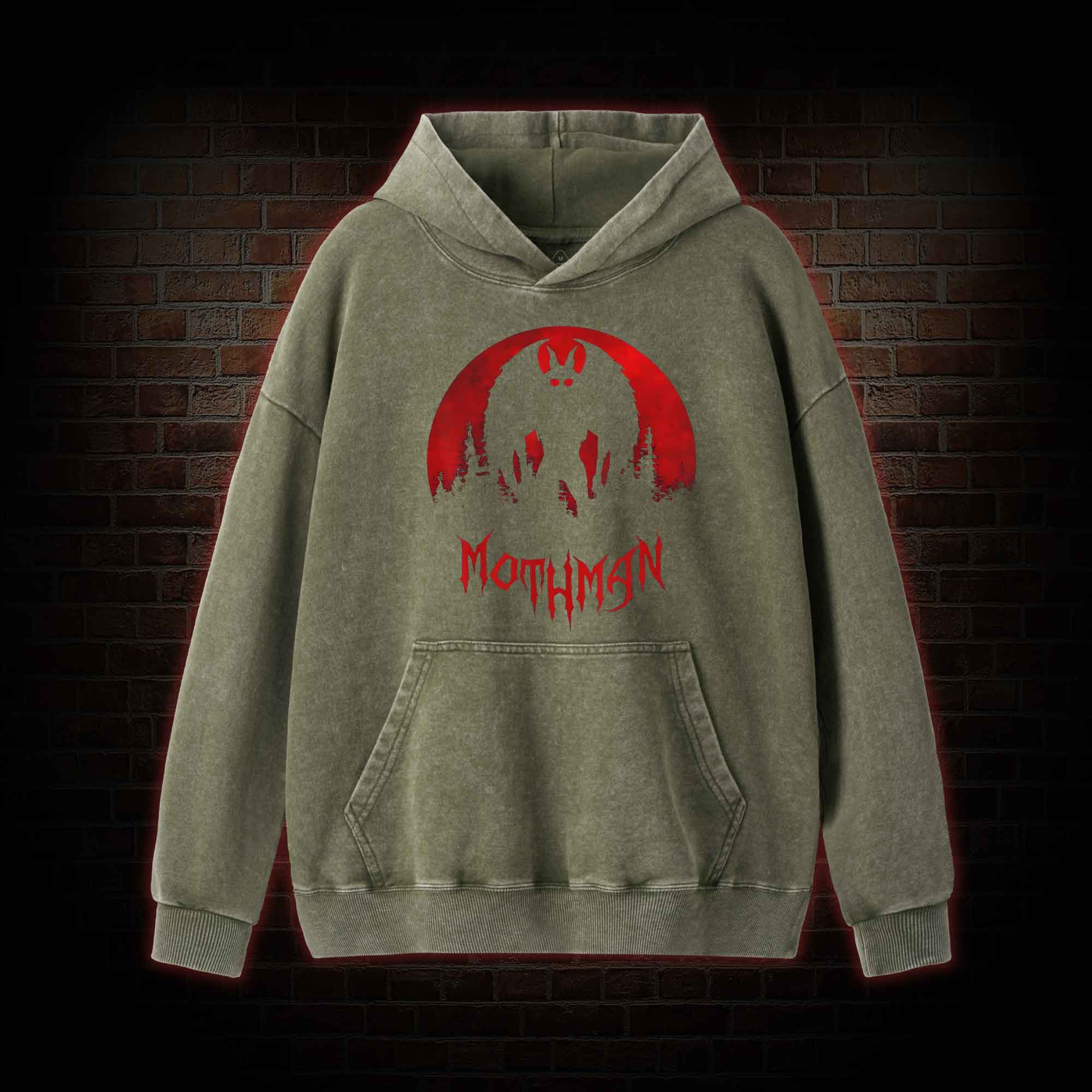 Cryptid Mothman Washed Hoodie