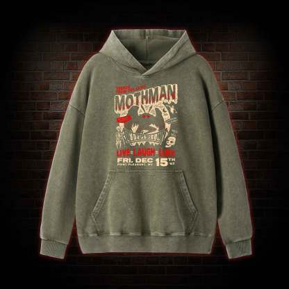 Mothman Live Laugh Lurk Washed Hoodie
