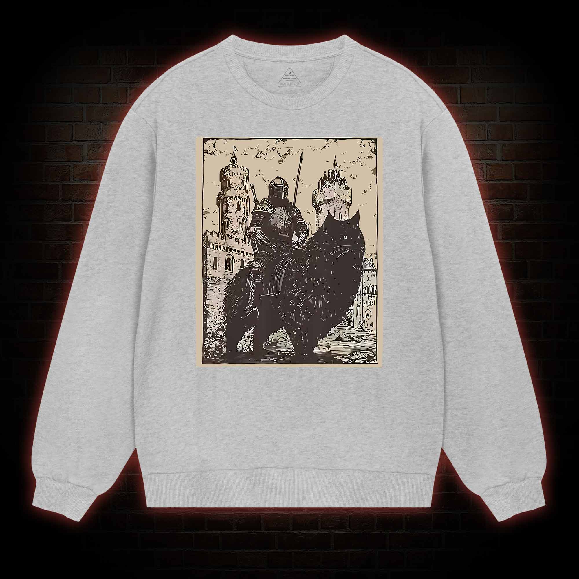 Knight Cat Rider Vintage Sweatshirt