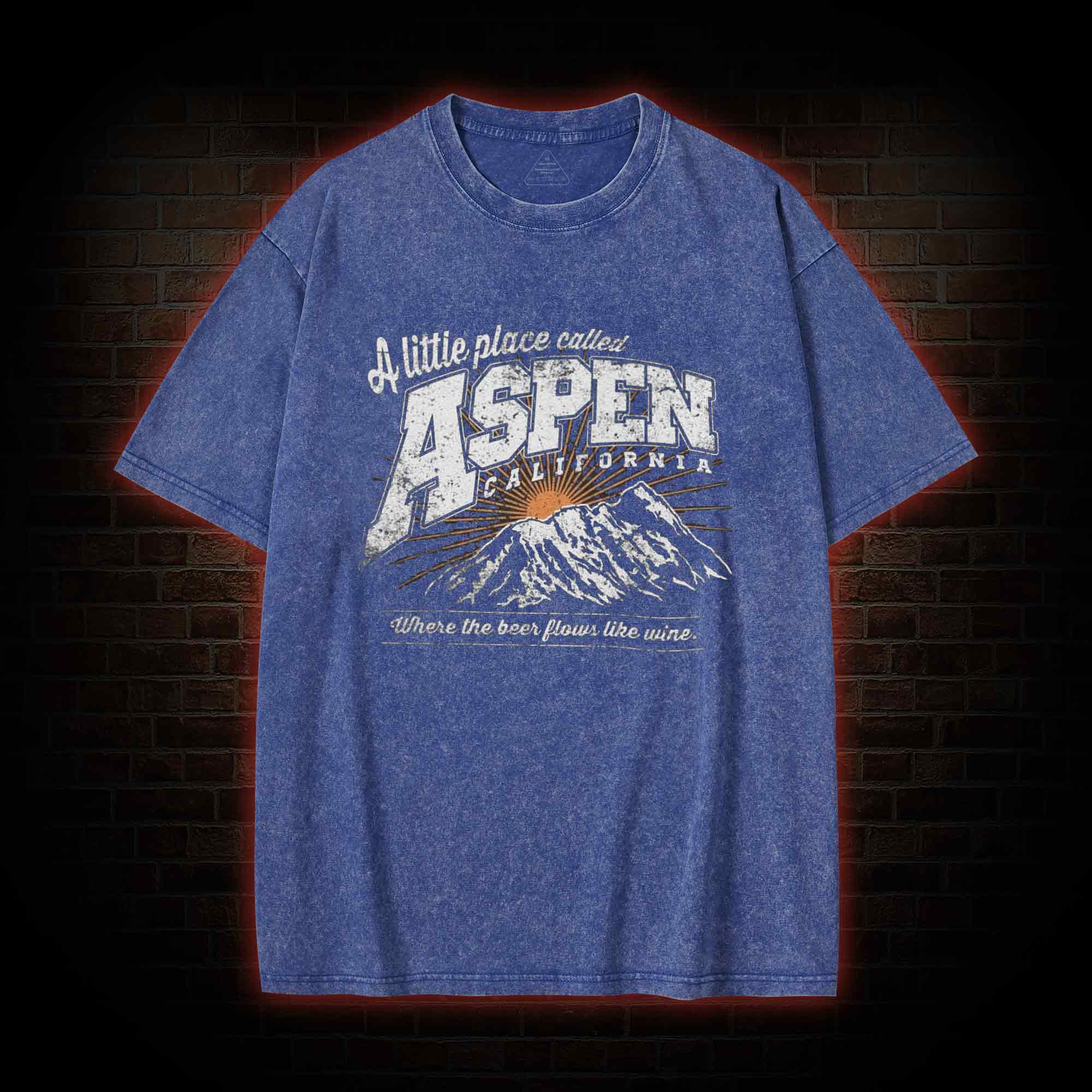 A Little Place Called Aspen California Washed T-shirt